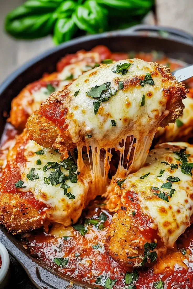 Filé à parmegiana com queijo gratinado